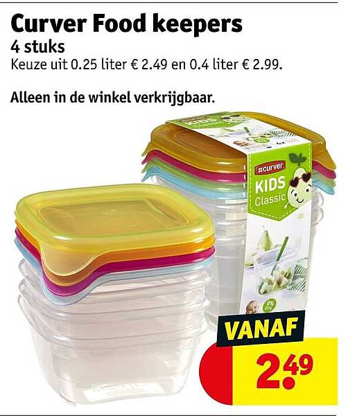 Curver Food keepers 4 stuks