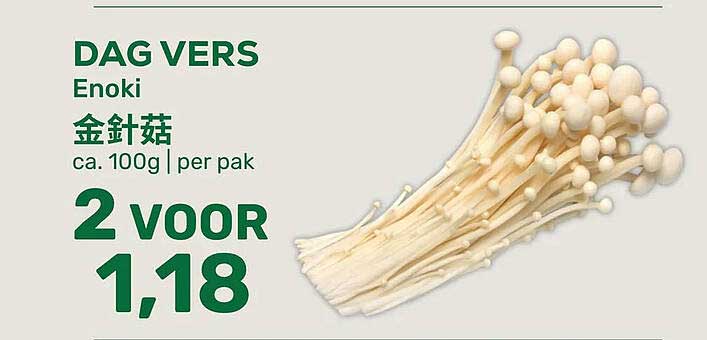 DAG VERS Enoki 金针菇 ca. 100g | per pak 2 voor 1,18