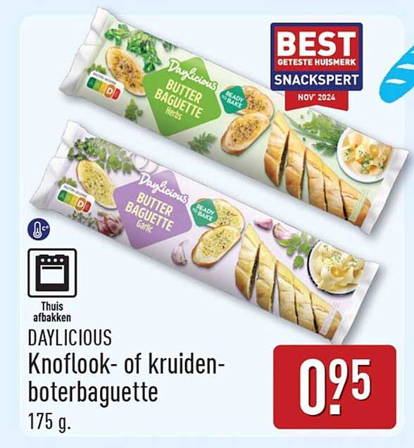 DAYLICIOUS Knoflook- of kruiden-boterbaguette