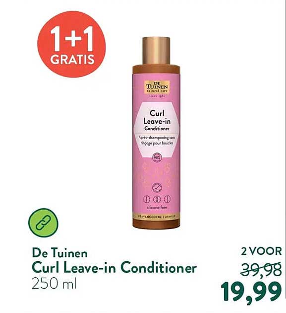 De Tuinen Curl Leave-in Conditioner 250 ml 1+1 gratis