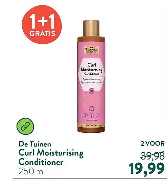 De Tuinen Curl Moisturising Conditioner 250 ml 1+1 GRATIS
