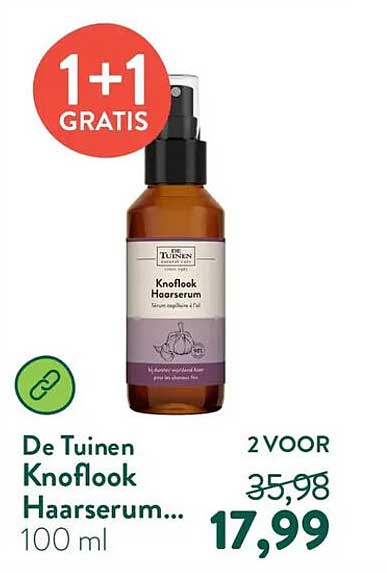 De Tuinen Knoflook Haarserum... 100 ml 1+1 GRATIS