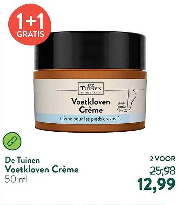 De Tuinen Voetkloven Crème 50 ml 1+1 GRATIS