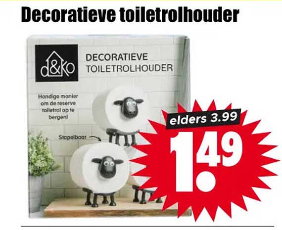 Decoratieve toiletrolhouder