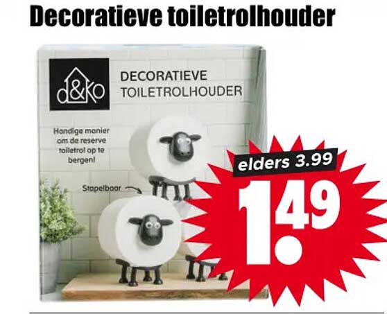 Decoratieve toiletrolhouder