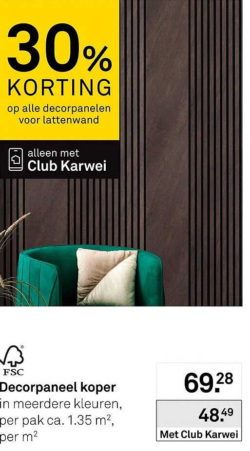 Decorpaneel koper