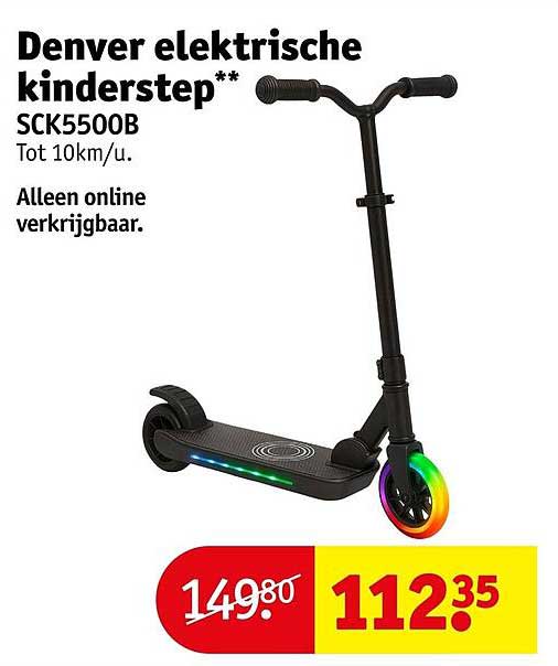 Denver elektrische kinderstep** SCK5500B Tot 10km/u. Alleen online verkrijgbaar.