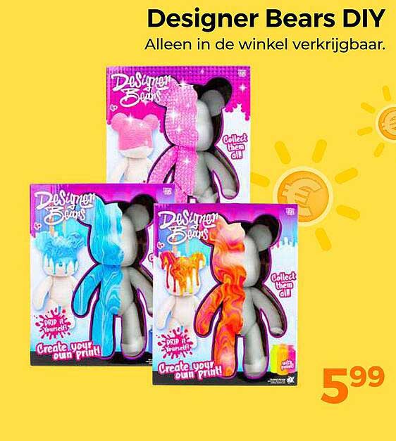 Designer Bears DIY Alleen in de winkel verkrijgbaar.
