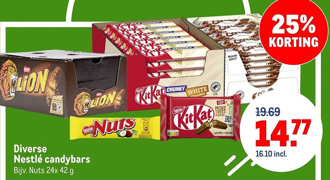 Diverse Nestlé candybars