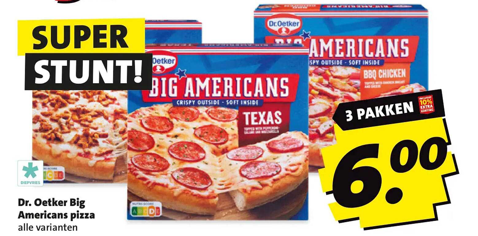 Dr. Oetker Big Americans pizza alle varianten