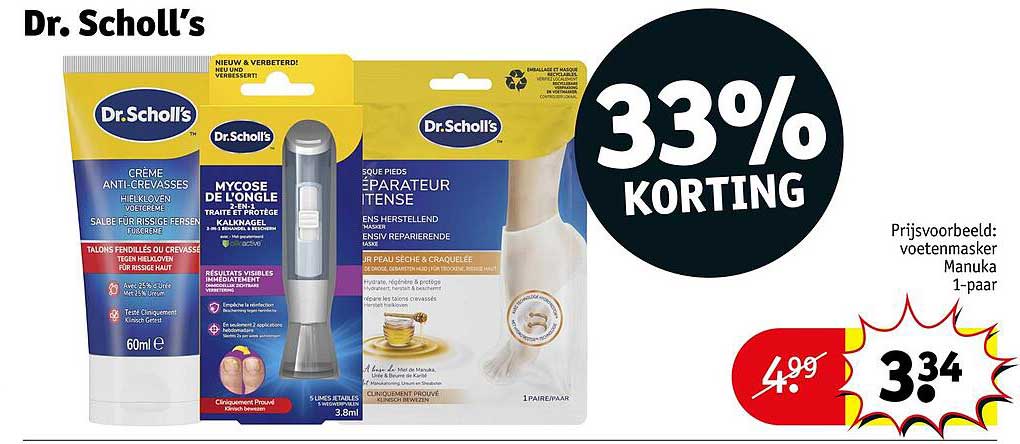 Dr. Scholl’s 33% korting