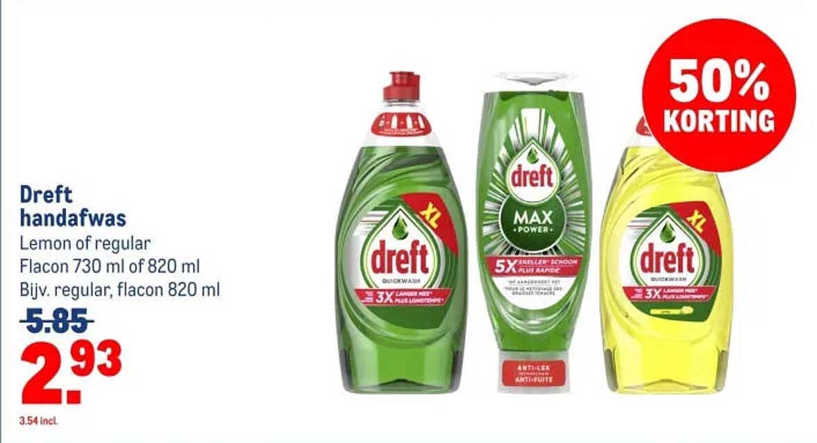 Dreft handafwas Lemon of regular