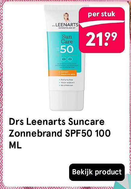 Drs Leenarts Suncare Zonnebrand SPF50 100 ML