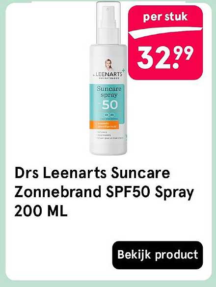 Drs Leenarts Suncare Zonnebrand SPF50 Spray 200 ML