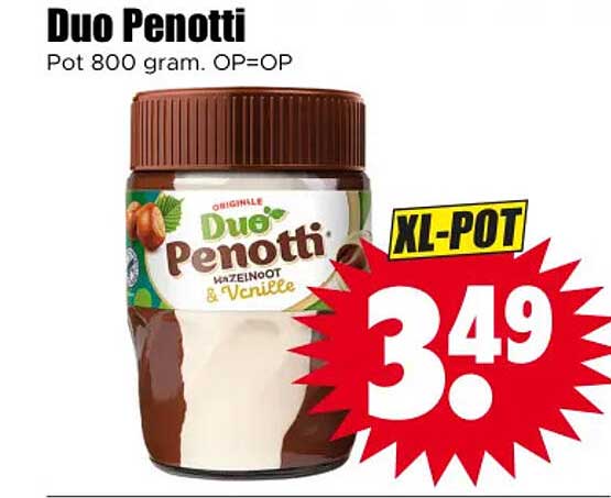Duo Penotti Pot 800 gram, OP=OP XL-POT