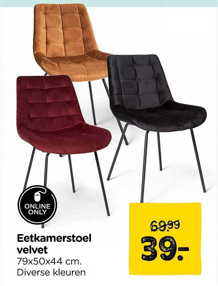 Eetkamerstoel velvet