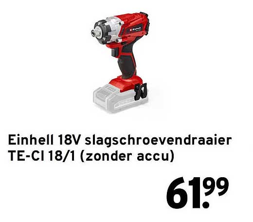 Einhell 18V slagschroevendraaier TE-CI 18/1 (zonder accu)