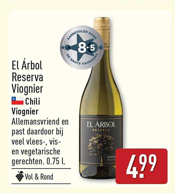 El Árbol Reserva Viognier Chili Viognier