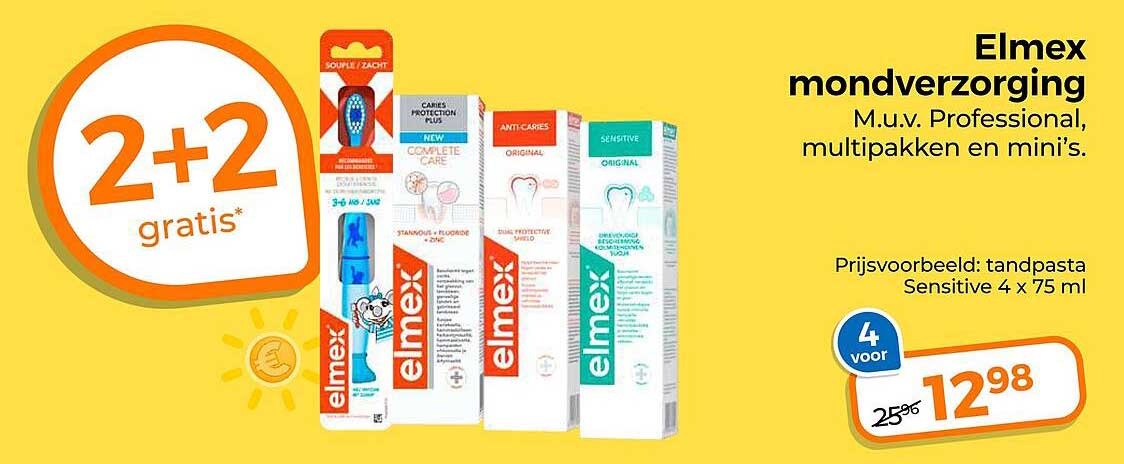 Elmex mondverzorging 2+2 gratis