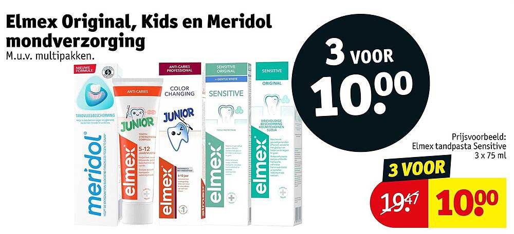 Elmex Original, Kids en Meridol mondverzorging