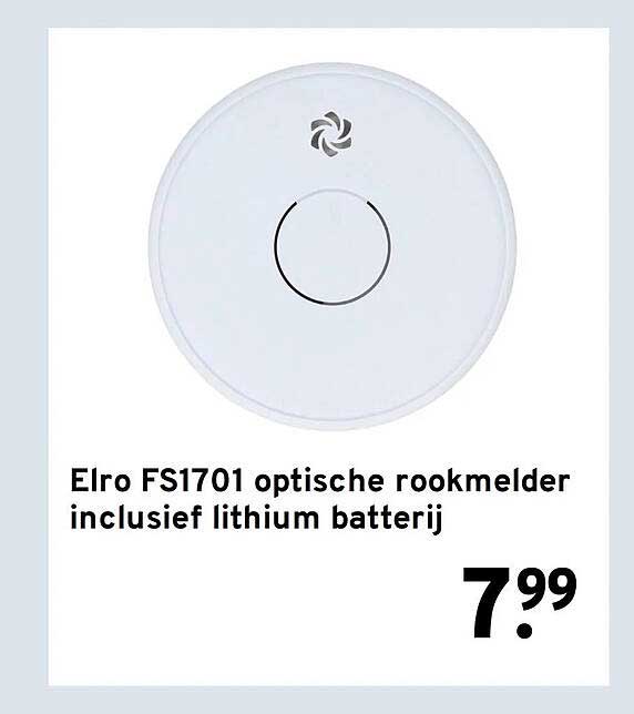 Elro FS1701 optische rookmelder inclusief lithium batterij