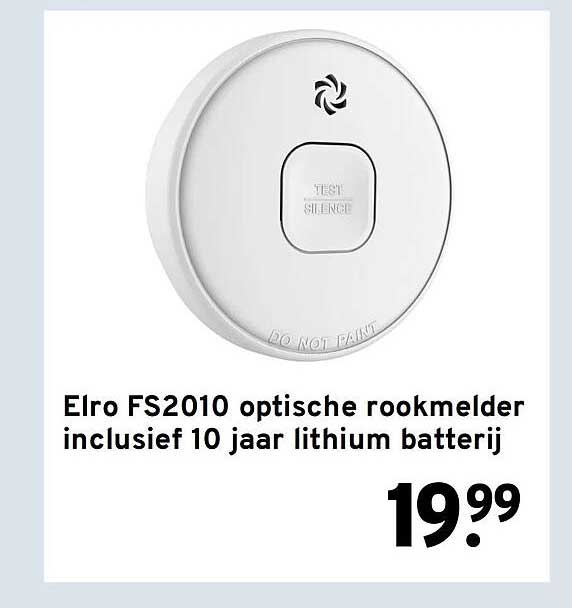 Elro FS2010 optische rookmelder inclusief 10 jaar lithium batterij