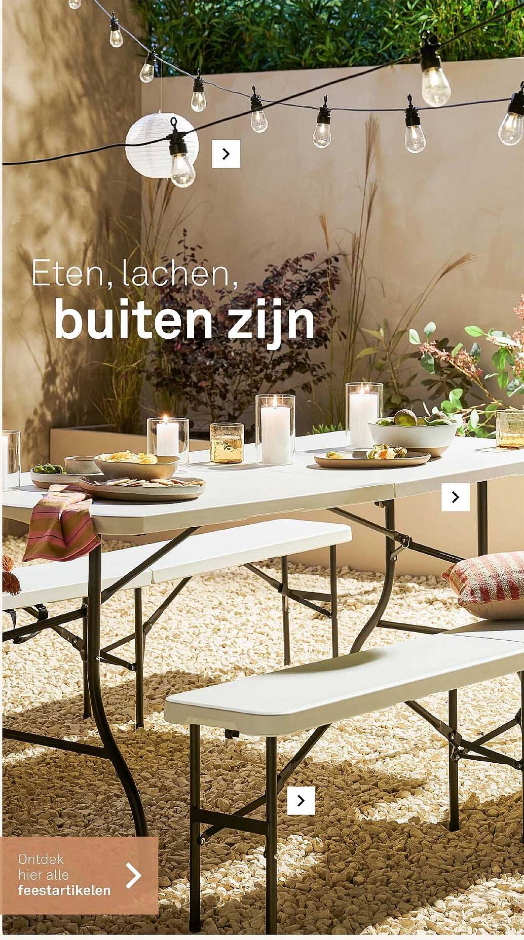 Eten, lachen, buiten zijn