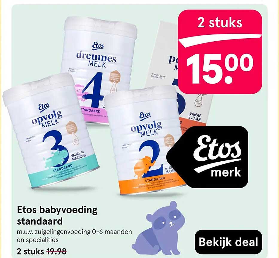 Etos babyvoeding standaard