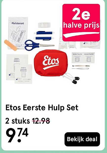 Etos Eerste Hulp Set 2 stuks 2e halve prijs