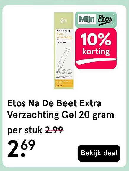 Etos Na De Beet Extra Verzachting Gel 20 gram per stuk 10% korting