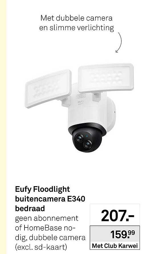 Eufy Floodlight buitencamera E340 bedraad