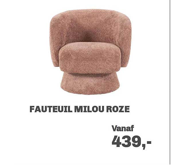 FAUTEUIL MILOU ROZE