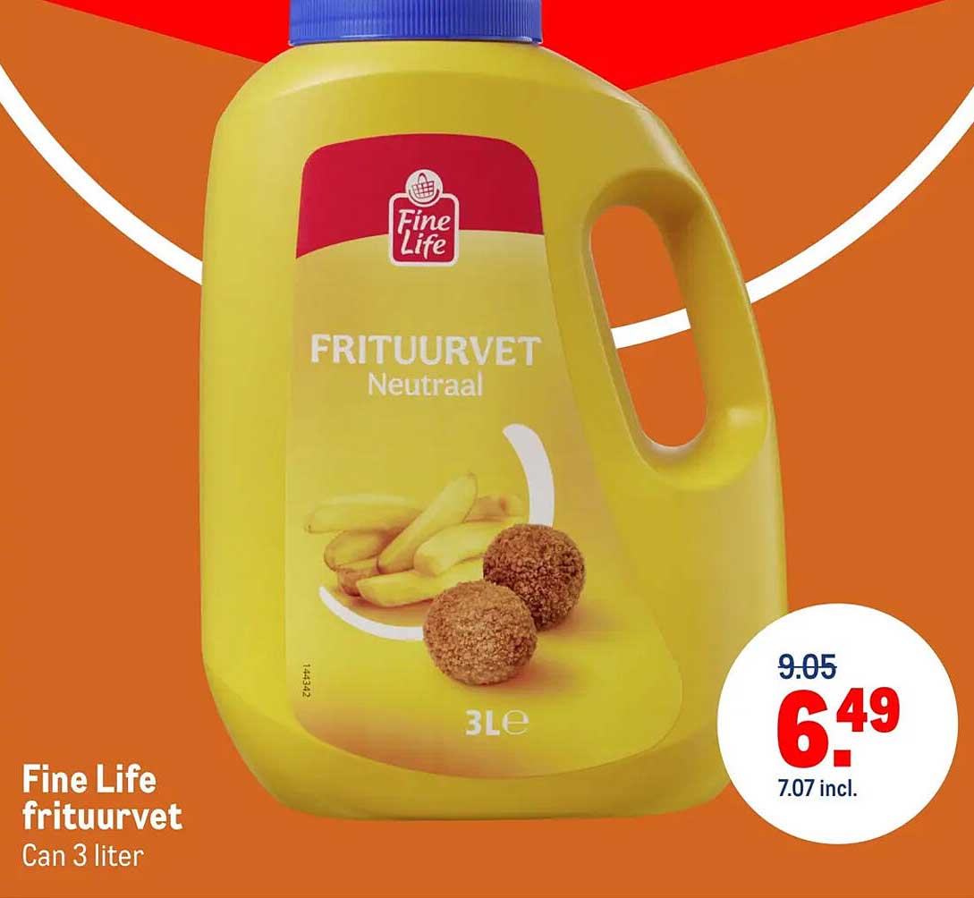 Fine Life frituuurvet Can 3 liter