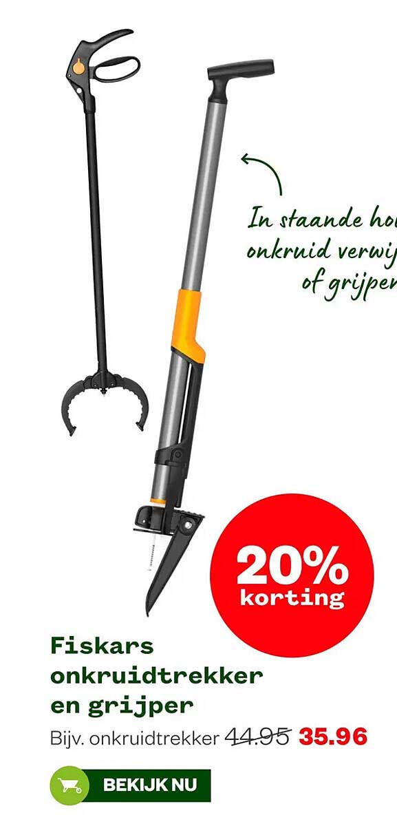 Fiskars onkruidtrekker en grijper