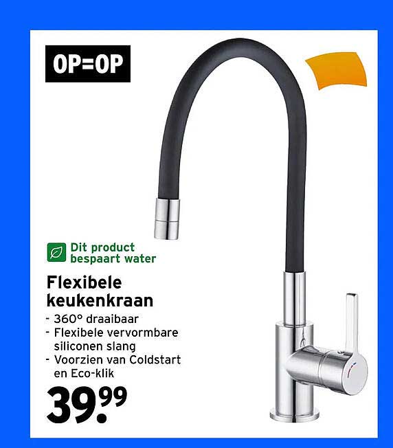 Flexibele keukenkraan