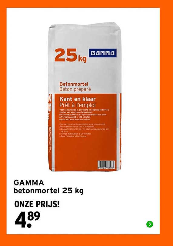 GAMMA betonmortel 25 kg