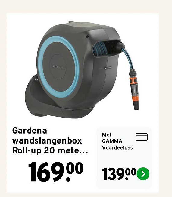 Gardena wandslangenbox Roll-up 20 mete...