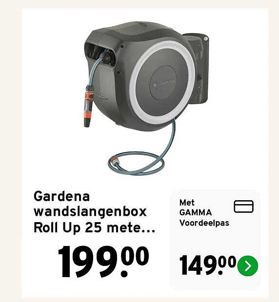 Gardena wandslangenbox Roll Up 25 meter...