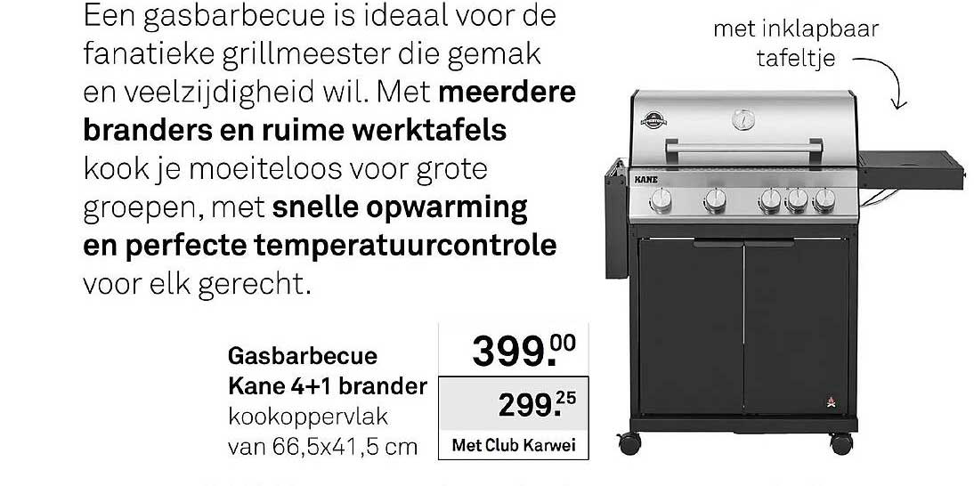 Gasbarbecue Kane 4+1 brander
