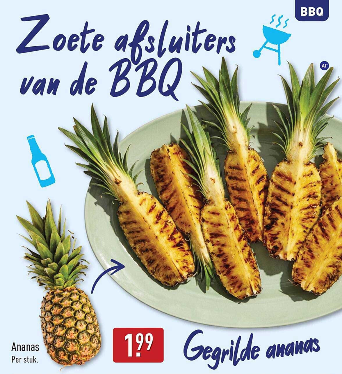 Gegrilde ananas