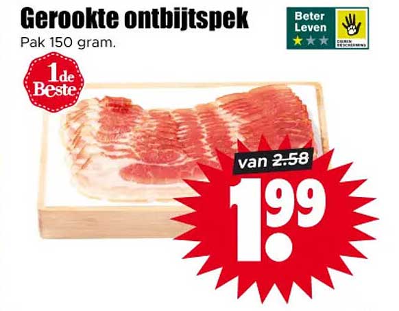 Gerookte ontbijtspek