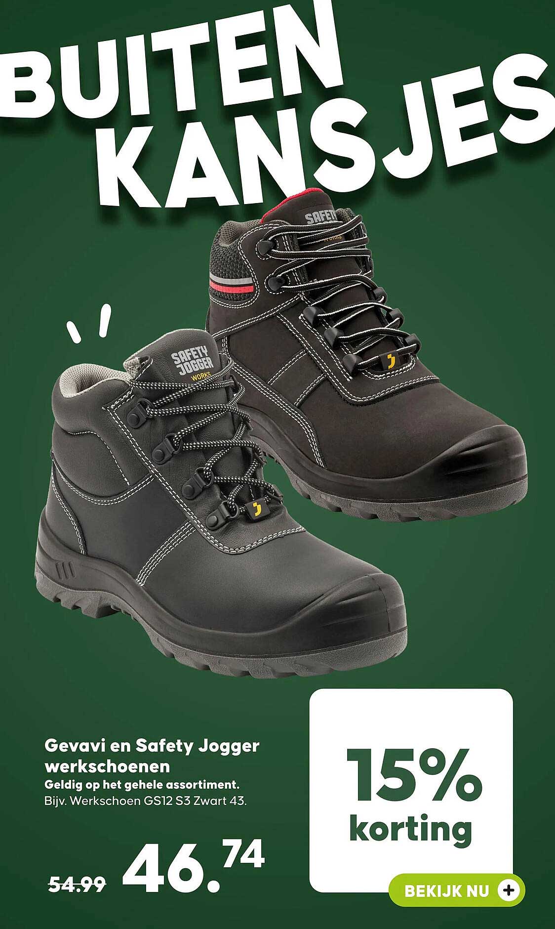 Gevavi en Safety Jogger werkschoenen 15% korting