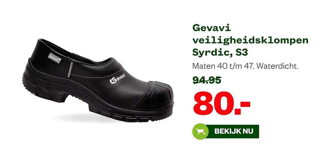 Gevavi veiligheidsklompen Syrdic, S3