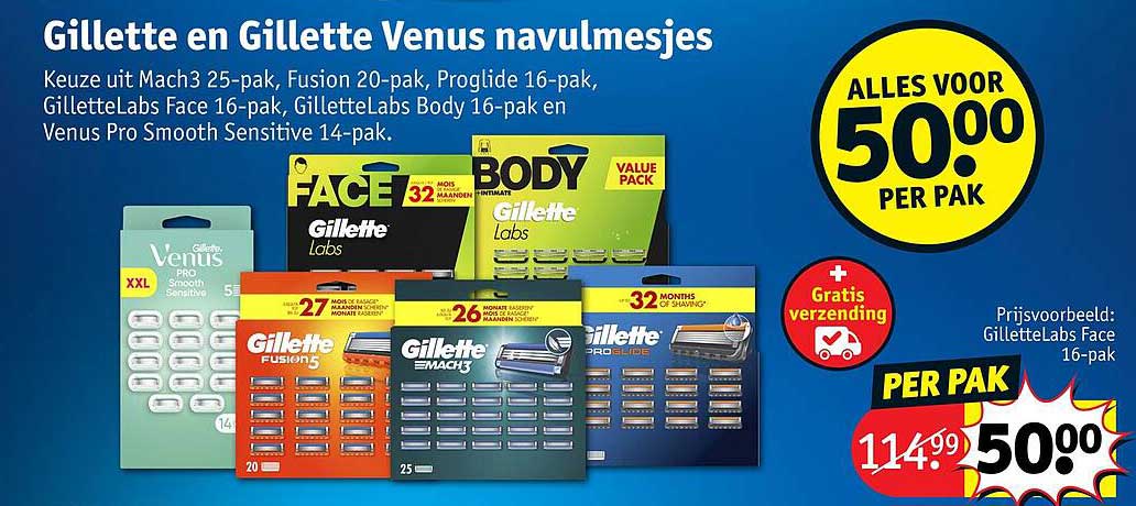 Gillette en Gillette Venus navulmesjes