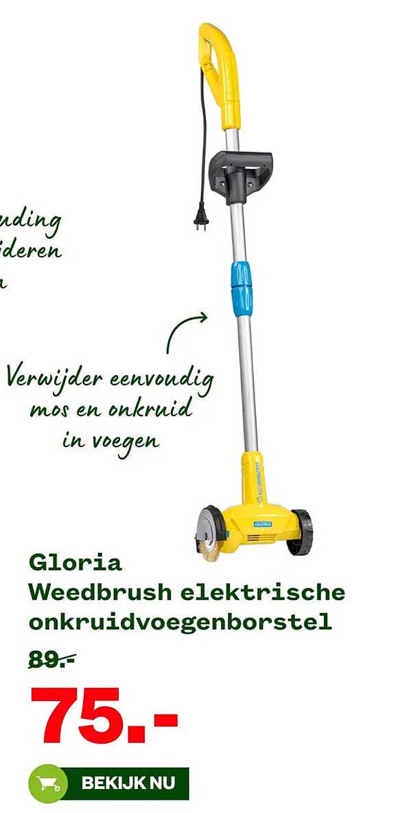 Gloria Weedbrush elektrische onkruidvoegenborstel