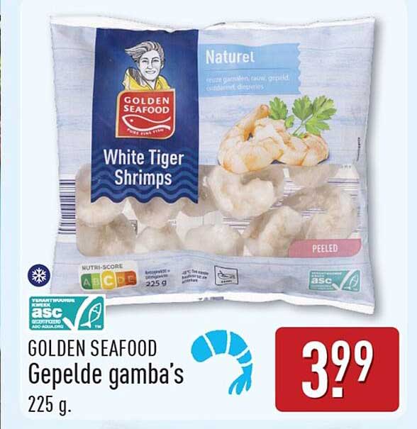 Golden Seafood Gepelde gamba's 225 g.