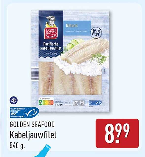 GOLDEN SEAFOOD Kabeljauwfilet 540 g.
