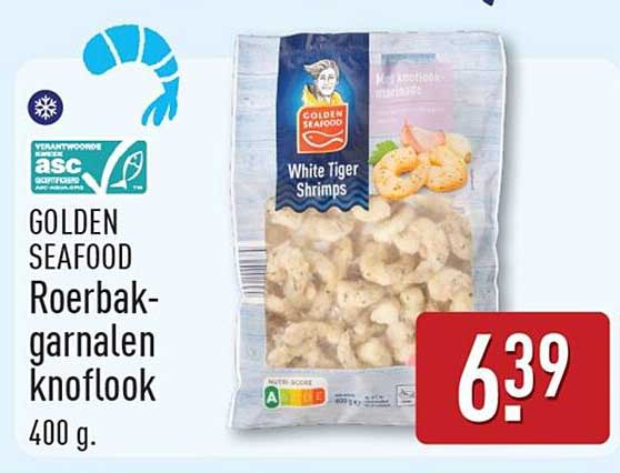 GOLDEN SEAFOOD Roerbak-garnalen knoflook 400 g
