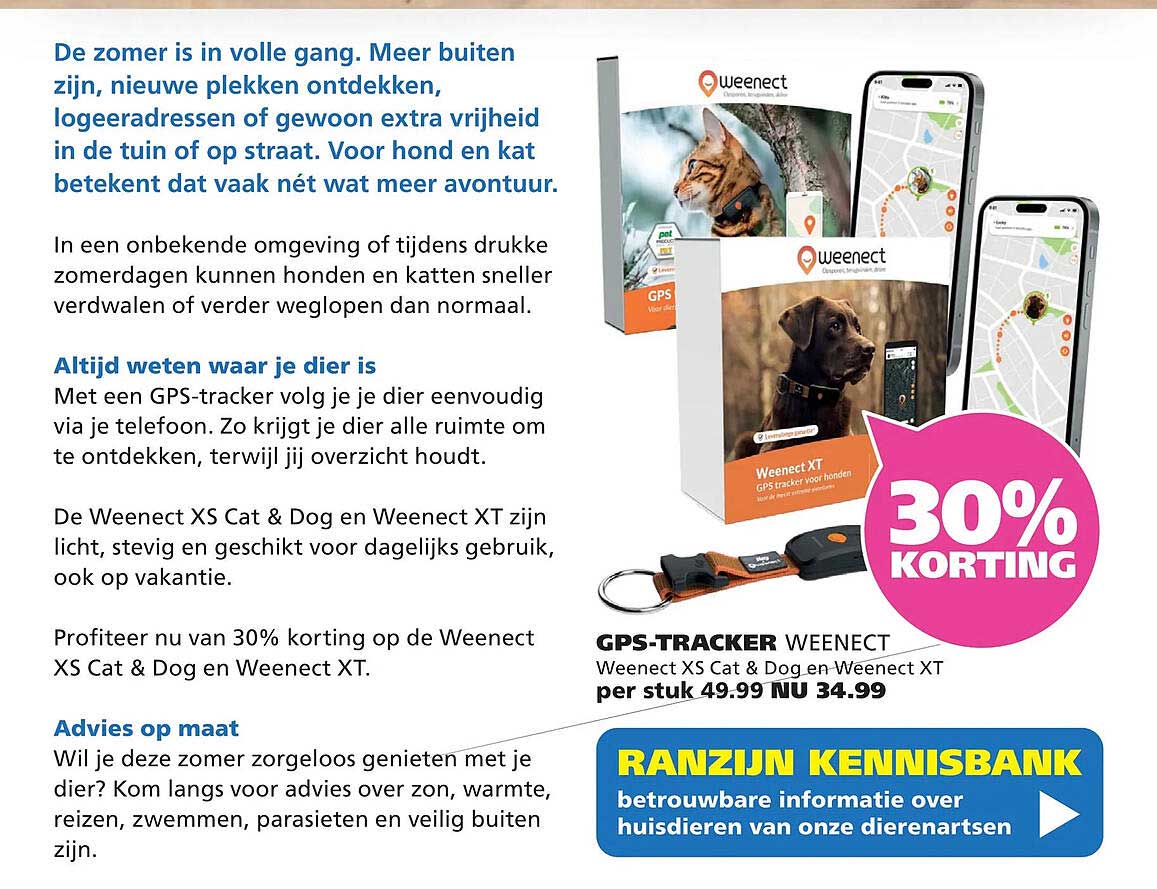 GPS-TRACKER WEENECT Weenect XS Cat & Dog en Weenect XT 30% KORTING