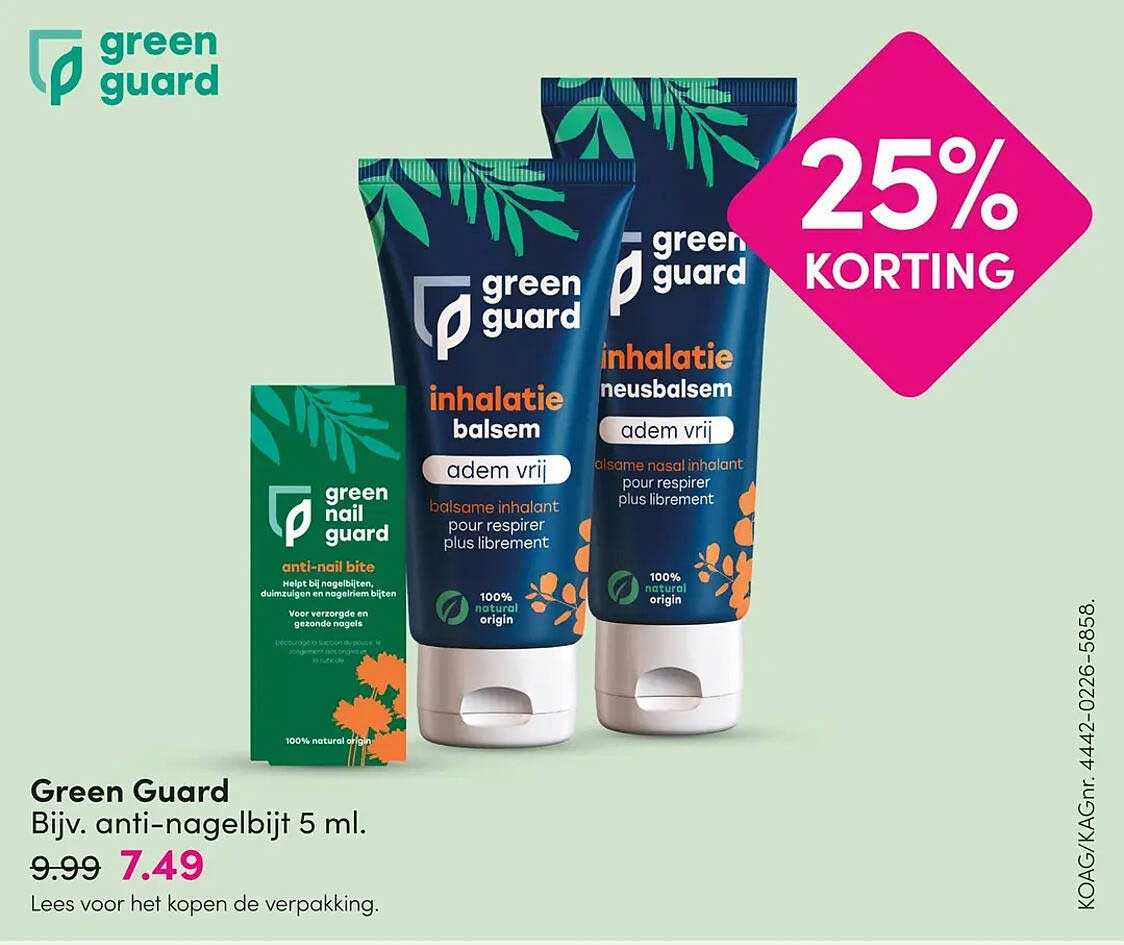 Green Guard Bijv. anti-nagelbijt 5 ml. 25% KORTING